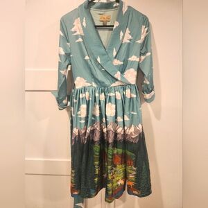 LINDY BOP Vivi Alpine Lodge Swing Dress